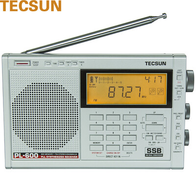 

(TECSUN) Полнодиапазонное коротковолновое цифровое преобразование частоты PL-600 для зарядки стерео стерео для пожилых партнеров Вступление в колледж четыре или шесть слуховых полупроводников (серебро)