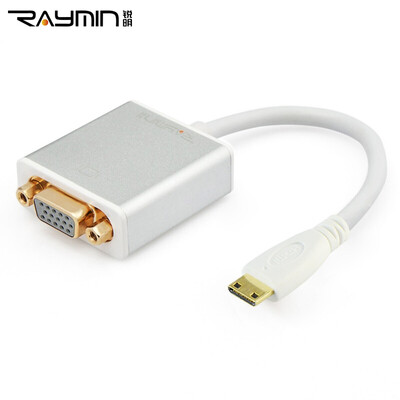 

Rui Ming LX220501 mini mini HDMI to VGA кабель HD порт для адаптера VGA для поддержки аудио 1080P HDCP алюминия