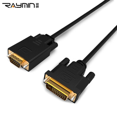 

Rui Ming RA375BK-0300 DVI to VGA cable DVI 24 1 to VGA male to public 1080P digital high-definition converter computer monitor cable cable 3m black