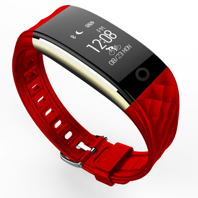 

MOONPI S2 smart bracelet dynamic heart rate monitoring swimming sports bracelet touch OLED screen information caller display micro letter movement vitality red