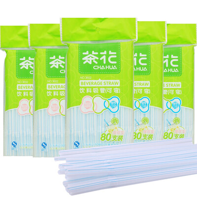 

[Jingdong supermarket] camellia disposable straw can be bent to fold 400 5 packs * 80 pieces of the amount of trafficking 3602 * 5
