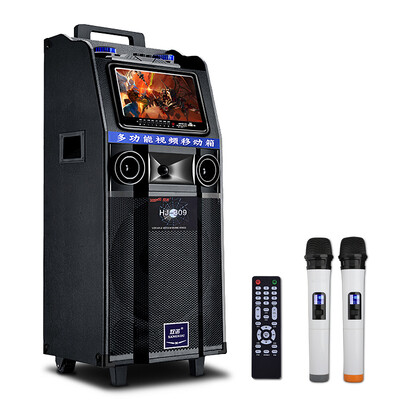 

Dual Connaught sound beauty HJ-309 12-дюймовый бас-9-дюймовый динамик с батарейным питанием на открытом воздухе портативный квадратный танец с дисплеем высокой мощности громкоговоритель черный