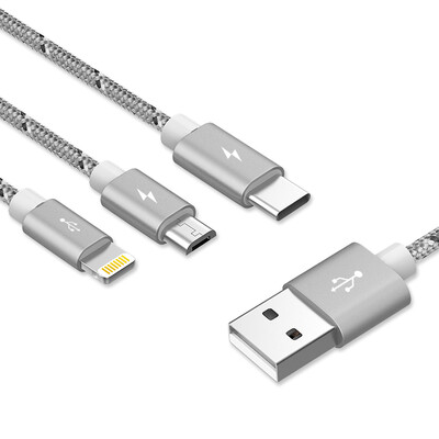 

Кабель type-c для зарядки и передачи данных llano Apple / Micro / Type-C зарядный кабель 1,2 м