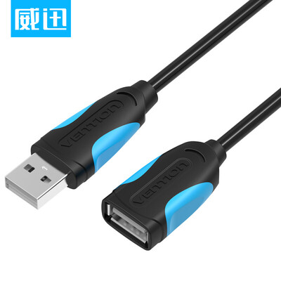 

Weining VENTION usb20 extended line male to female high-speed transmission data conversion line computer U disk mouse keyboard extension cable 3 meters black VAS-A05-B300-N