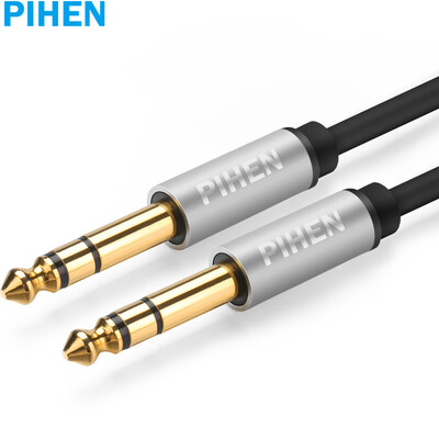 

(PIHEN) PH-YPX024 6.5-миллиметровая аудиокабель для подключения к общественному усилителю / аудио / гитаре / микшерному кабелю 6.35 мм на линии записи 1 метр черного