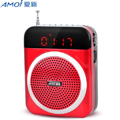 

Amoi V55 digital time display mini card subwoofer USB square dance elderly FM radio listening system teacher tour guide dedicated audio speakers