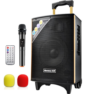 

Newmine SM-1600D Trolley Speaker Square Dance Outdoor Audio Portable Subwoofer Speaker Mobile Speaker Speaker Amplifier Wireless Microphone