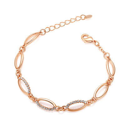 

Yoursfs@ Gold Plating Rhinestone Crystal Bracelets For Women Rose Gold Color Charms Mother's Day Bracelets Fashion Jewelry