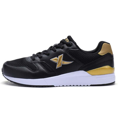 

Jingdong supermarket] Xtep (XTEP) men's shoes shoes casual shoes men's shoes net sports shoes light comfortable comfortable running shoes 983319329270 black gold 43 yards
