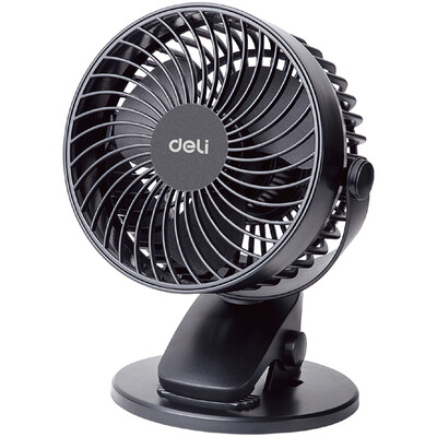 

Deli deli 3688 USB desktop fan student dormitory small fan electric fan table fan two-speed adjustment can be 360 ​​degrees rotating black