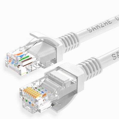

Shanze SAMZHE engineering grade six cable CAT6 pure copper gigabit 8-pin twisted pair jumpers Category 6 RJ45 oxygen-free copper network cable BHE-6350 white 35 meters