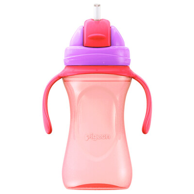 

Pigeon childrens binaural portable large-capacity baby straw cup cute cherry powder