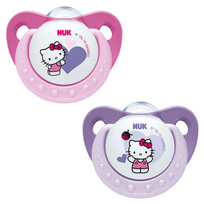 

German imports NUK pacifier silicone Hello Kitty printing sleep type 0-6 months 2 loaded