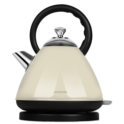 

Nnathome NSH2018 Electric Kettle Auto Shut-Off 2L Euro Retro White