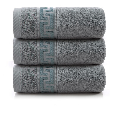 

Vosges jade pure cotton towel single loaded plain dream of youth Plaid thick absorbent adult facial towel 100g Article 34 74cm blue