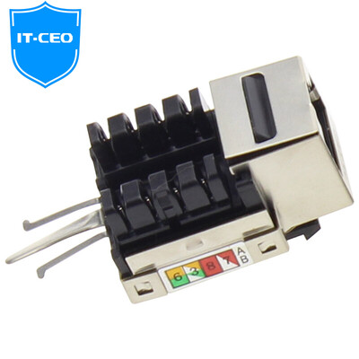 

IT-CEO Y2RJ45-5P ultra-five с защитным модулем RJ45 разъем / сетевой информационный модуль CAT5E Быстрый компьютерный сетевой кабель с пылезащитным покрытием