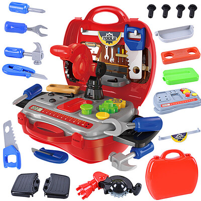 

Baba Mummy Babamama Toolbox Baby Tool Station House Tools Kids Toys 19 Piece Set 7611 Red