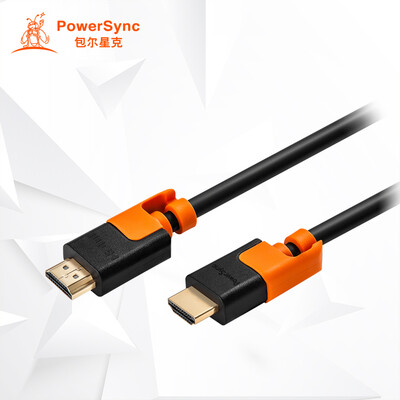 

PowerSync H2GAR0010 HDMI high-definition video cable 3D high-definition version 20 anti-swing bending computer connection TV line color 1 meter