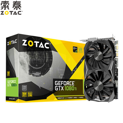 

ZOTAC GTX1080Ti-11GD5X Mini 1506-1620 / 11GHz 11GB / 352bit GDDR5X PCI-E Graphics Card