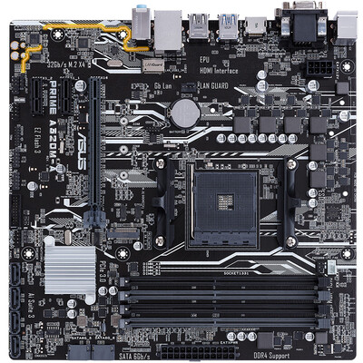 

Asustek (ASUS) PRIME A320M-A Материнская плата (AMD A320 / Socket АМ4)