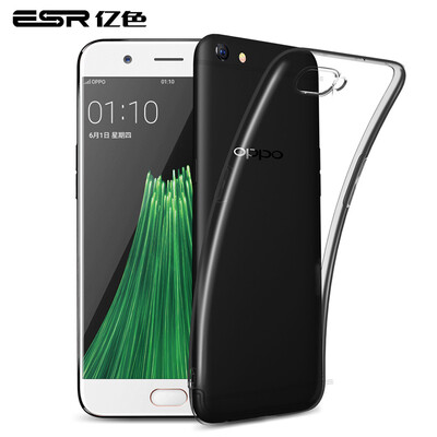 

(ESR) OPPO R9S Телефон Корпус / корпус Всеобъемлющий прозрачный силиконовый защитный кожух Мягкий чехол Первичный цветной гель черный для -Oppo R9S