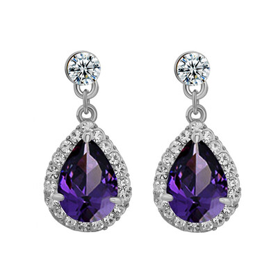 

Yoursfs Fashion Stud Earrings Water Drop Ruby Gem Jewelry 18K Gold Plated CZ Earring Brincos Online Shopping Africa Wholesale