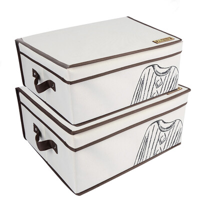 

Double art Oxford cloth storage box foldable clothes sundries storage box storage box small 2 Pack SY0273