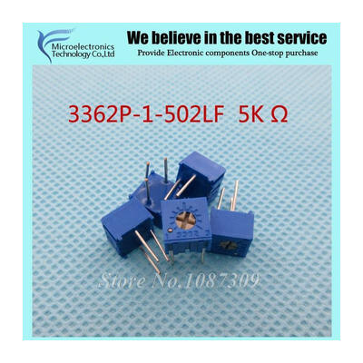 

50PcsLot 3362P-1-502LF 3362P 502 5K ohm Trimpot Trimmer Potentiometer Variable resistor new original