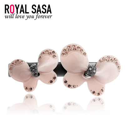 

Royalsasa Royalsasa Headdress Accessories Accesories Acrylic Tray Tops Ponytail Acrylic Butterfly Pink Acrylic Crystal Pink