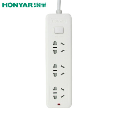 

Hongyan (HONYAR) ZDK301-18 new national standard three 1.8 m socket child protection door control switch plug inserted board / wiring board / drag line board