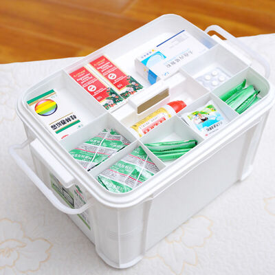 

FaSoLa medicine box household medicine box first aid box plastic storage box finishing box 24L extra large