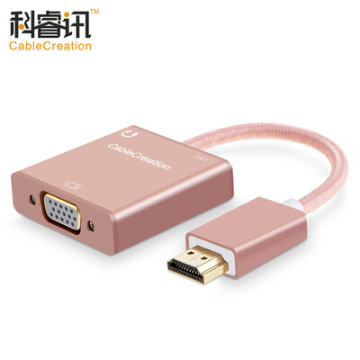

КАБЕЛЬНОЕ СОЗДАНИЕ Преобразователь HDMI в VGA с независимой версией аудио-сплава версии адаптера высокого разрешения для аналогового адаптера / просо, затем ТВ-розового золота CD0186