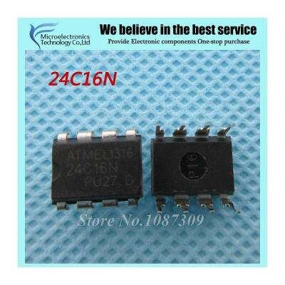 

10PCS free shipping AT24C16N 24C16N 24C16 AT24N16 DIP-8 EEPROM (2048x8) 16K 1.8-5.5 new original