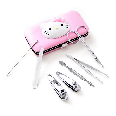 

Accorable Cute Knife Tool Kit Slimming Knife Nail Scissors Nail Clippers Razor Rake Earhook Eyebrow Clip Tweezers Set YG-Q142