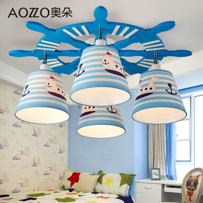 

Austrian house decorated (AOZZO) children's room cartoon ceiling lamp Mediterranean card navigation sea king male and female bedroom lamp lighting diameter 60CM since the purchase of E14 bulb CL80072