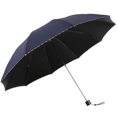 

Jingdong supermarket] heaven umbrella to strengthen the reinforcement (UPF50 +) vinyl three fold sunny business umbrella 3311E upgrade models moss green