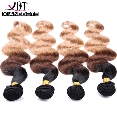 

7A Ombre Hair Extensions Peruvian Body Wave 3 Bundle Deals Ombre Peruvian Virgin Hair Ombre Peruvian Hair Remy Human Hair