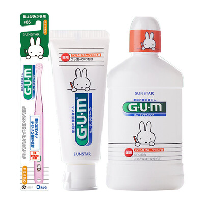 

Toothbrush 1 toothpaste fruit flavor 70g 1 mouthwash fruit flavor 250ml 1