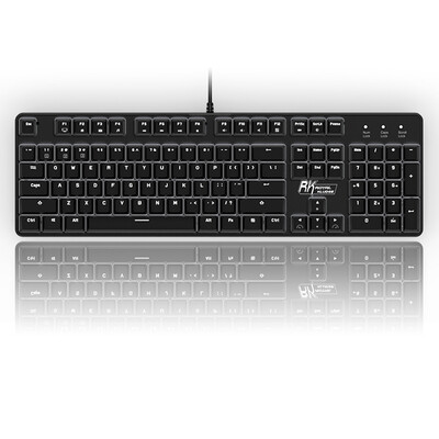 

RK ROYAL ляп 920C механическая клавиатура черные белые клавиши 104 Немецкий оригинал вишня вал проводной игровой компьютер лол не красный черный красный ось