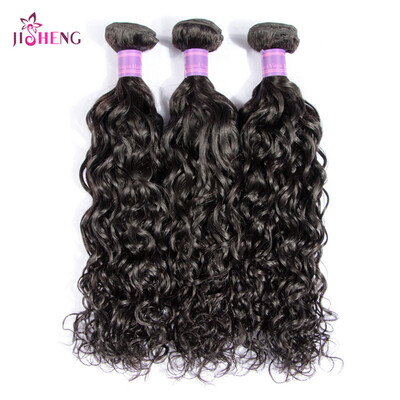 

8A Indian Virgin Human Hair Wave Natural Wave Hair Weaving 1 to 3 Bundles Natural Black Water Wave Remy Hair Extensions
