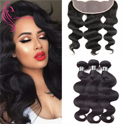

7A бразильские волосы Virgin Hair 3 с 13x4 кружевами Фронтальные волосы для тела Волшебное увлечение волосами Отличное качество литья бесплатно