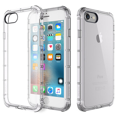 

Локк ROCK iphone7 плюс телефона оболочка Apple, падение 7plus сопротивление защитный рукав все включены Кристалл Щит подушка наборы силикона прозрачного