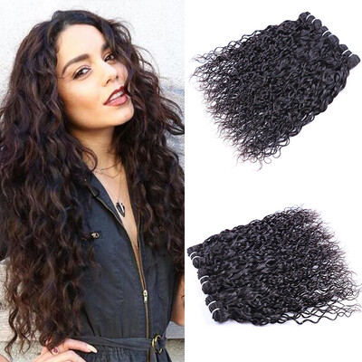 

10A Brazilian Ocean Wave Virgin Hair 4 Bundle Deals Wet And Wavy Hair Brazilian Wave Hair Brazilian Natural Curly Hair Bundles