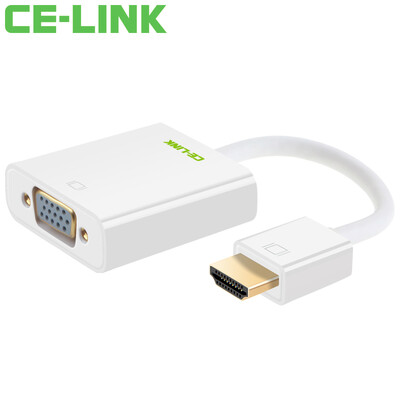 

CE-LINK HDMI to VGA кабель конвертер HD видео адаптер адаптер компьютер коробка кабель телевизор монитор проектор линия белый 2710