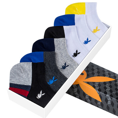 

Playboy Men&39s Boat Socks Fashion Color Socks Socks Low Help Short Sleeve Men&39s Socks Sports Stealth Socks Male 6 Gift Boxes 6 Colors Assemblies