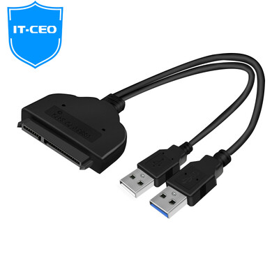 

IT-CEO Y1YQ-4 USB3.0 to SATA конвертер кабель жесткого диска 2,5-дюймовый жесткий диск для передачи данных USB3.0 easy drive line двойной USB-источник питания черный
