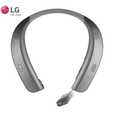 

LG HBS-W120 Wireless Bluetooth Headset Mobile Phone Headset External Speaker High Definition Audio Dual Microphone Noise Reduction Silver Gray