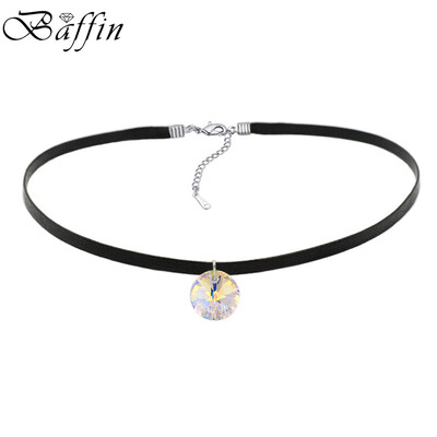 

BAFFIN Simple Round Crystals From SWAROVSKI Elements Choker Necklace Rope Chain Bib Necklaces For Women Vintage Jewelry Gift