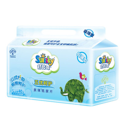 

[Jingdong supermarket] Shu Biqi (suitsky) five excellent care baby diapers large L40 [9-14kg]