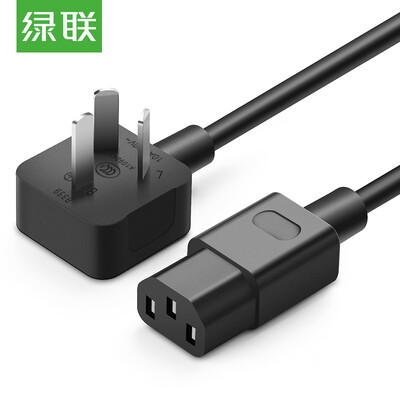 

Green UGREEN computer host power line desktop display GB national standard female three-hole power cable plug electric rice cooker wire 2 meters black 30566